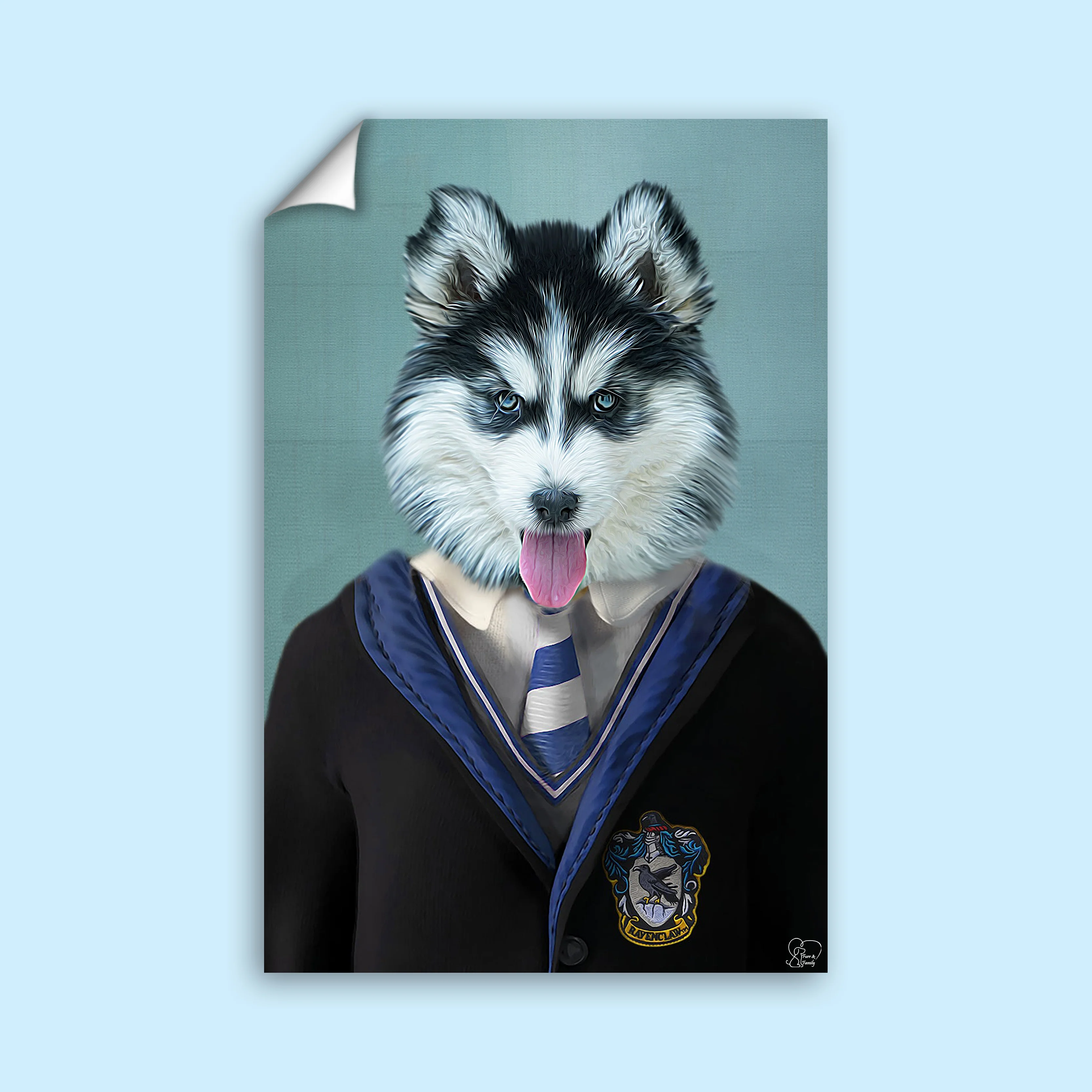 Harry Potter Raven Claw - Custom Pet Portrait